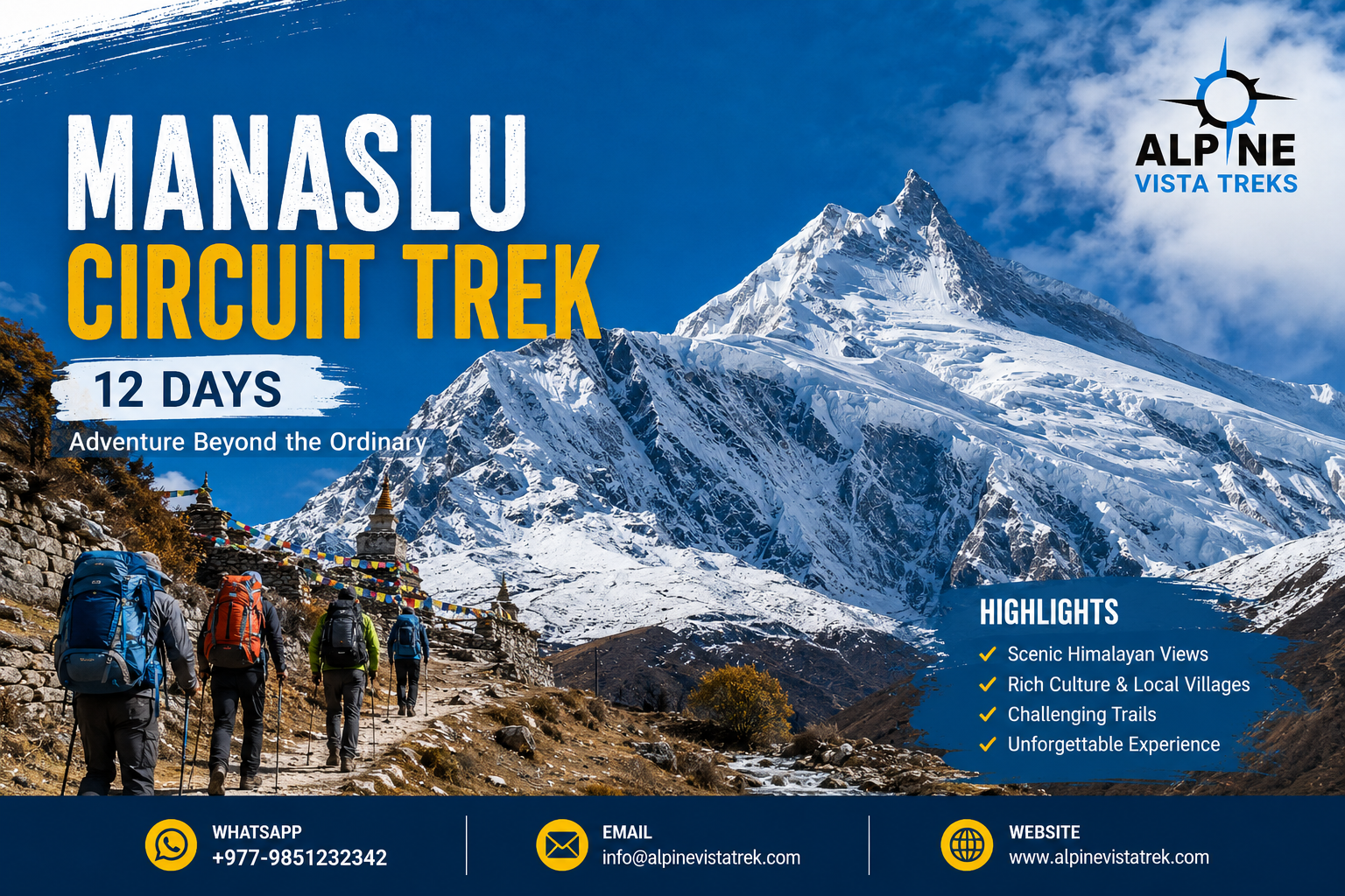 Manaslu Circuit Trek 12 days