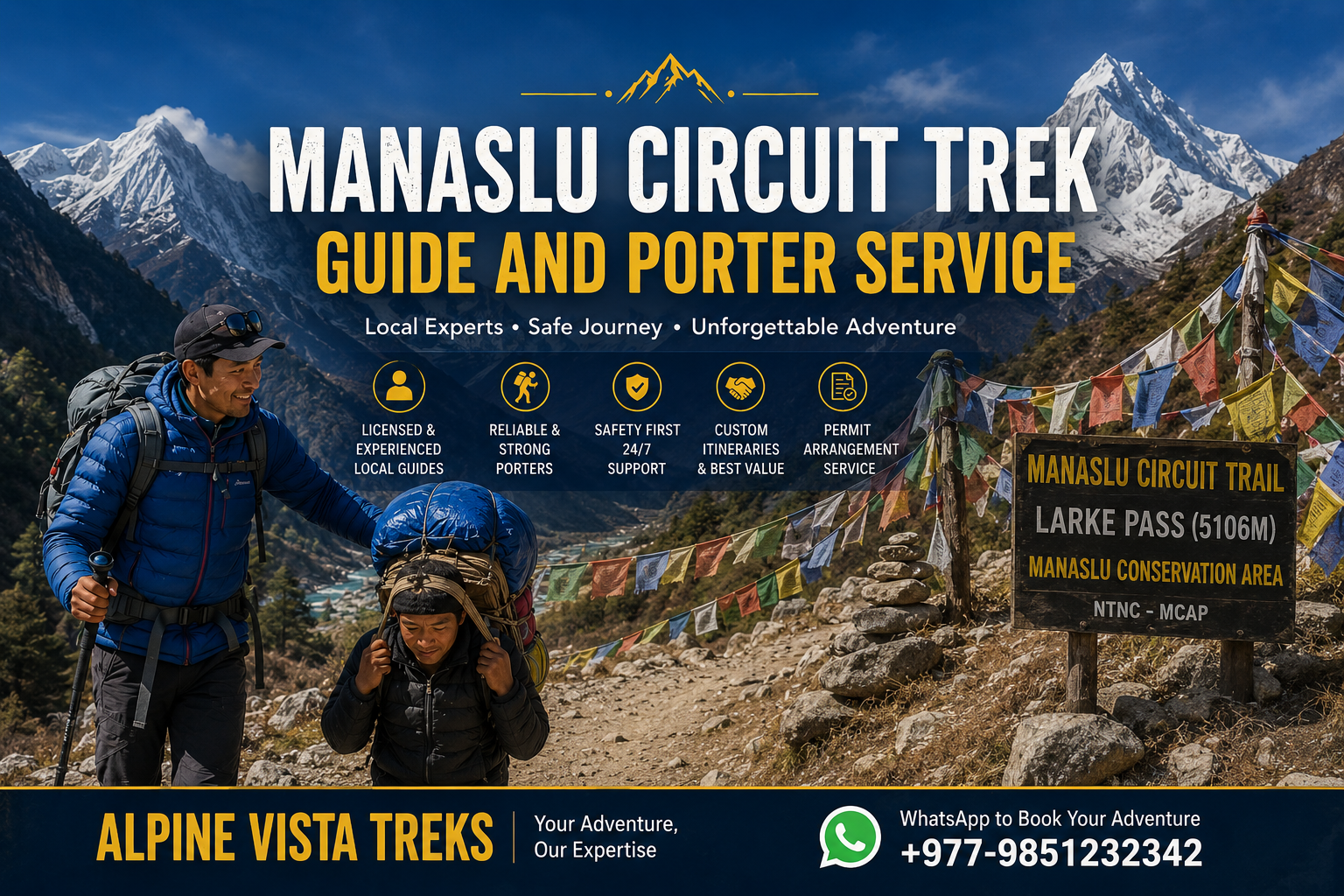 Manaslu Circuit Trek Guide and Porter Service